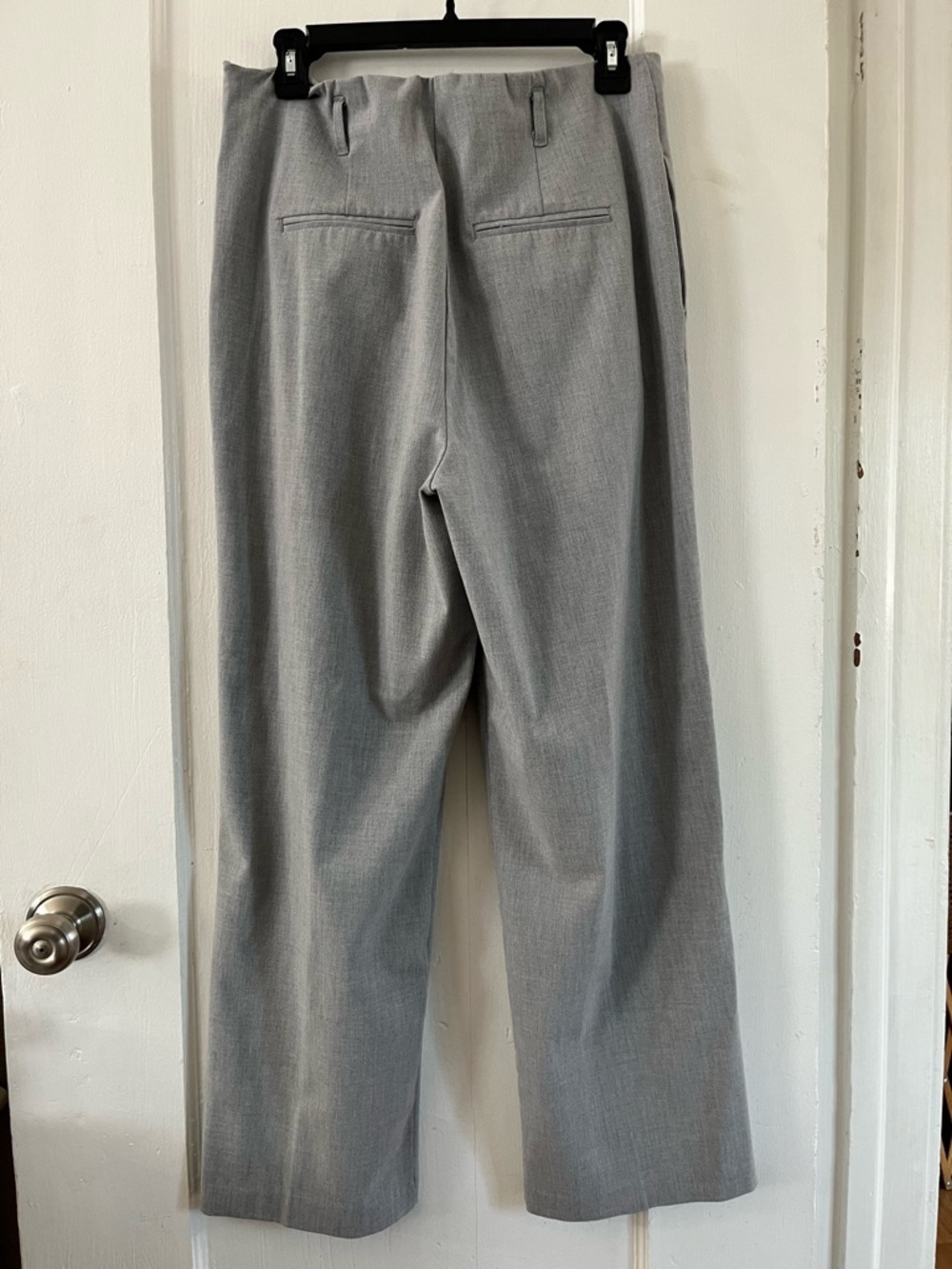 Rachel Zoe Pleated Wide-Leg High-Rise Pull-On Trousers - Light Gray Size 8 - Picture 4 of 15